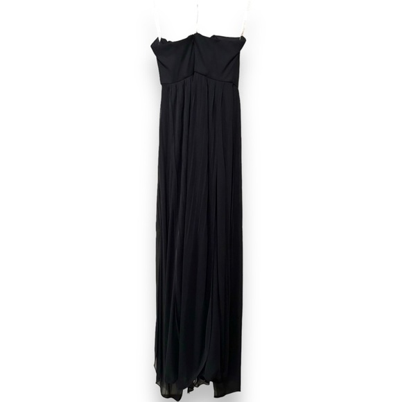 David’s Bridal Elegant Black Strapless Formal Empire Waist Maxi Dress - Picture 15 of 15